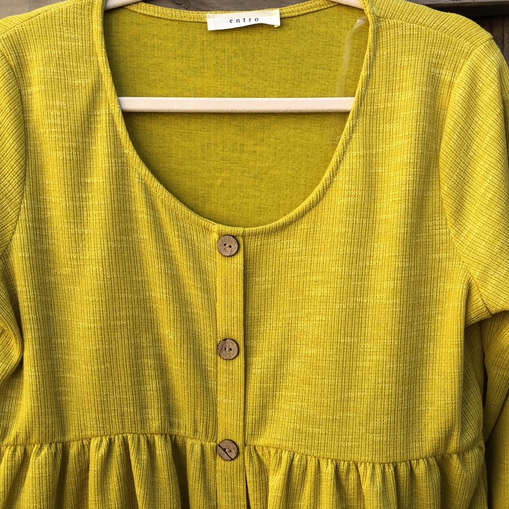 Entro Mustard Top - Size Small - Picture 2 of 4